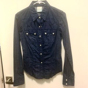 True Religion Jean button up NWOT